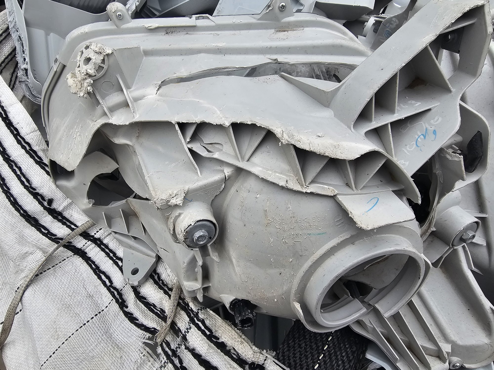 Grey automotive lighting housing